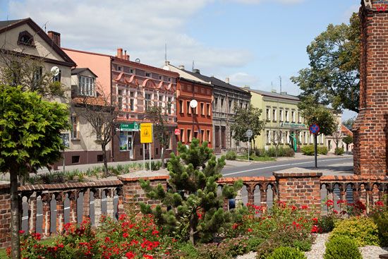Miroslaw, ulica Zamkowa. EU, Pl, Wielkopolskie.